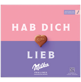 Milka - «Hab Dich Lieb» Pralinés Erdbeercrème 110g